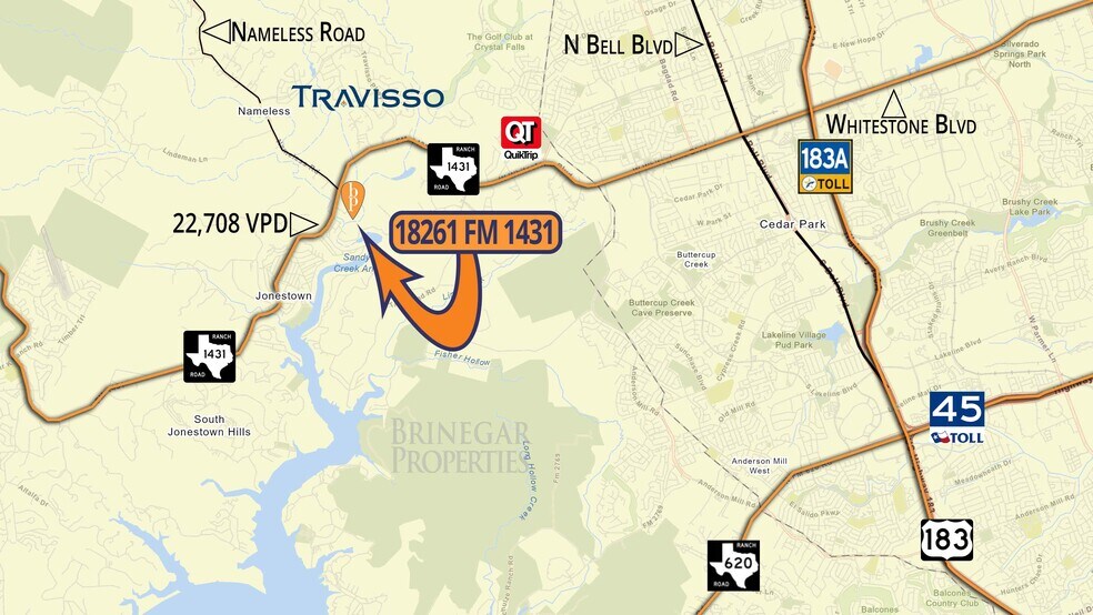 More Photos Of Ranch to Market 1431, Jonestown Land For Sale