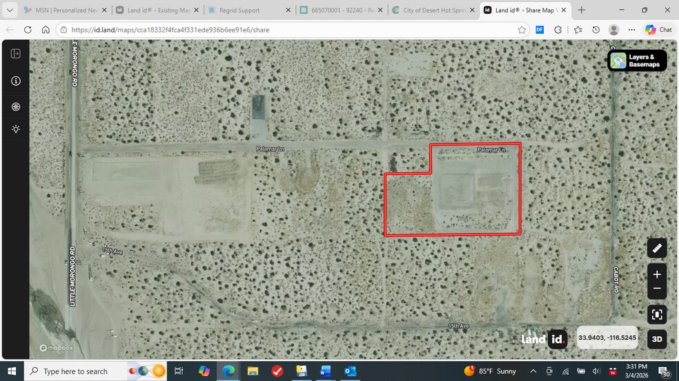 More Photos Of Palomar Ln, Desert Hot Springs Land For Sale