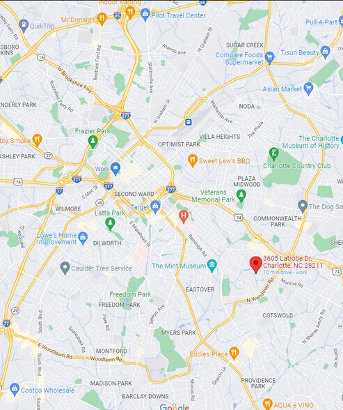 More Photos Of 3605 Latrobe Dr, Charlotte Warehouse For Lease