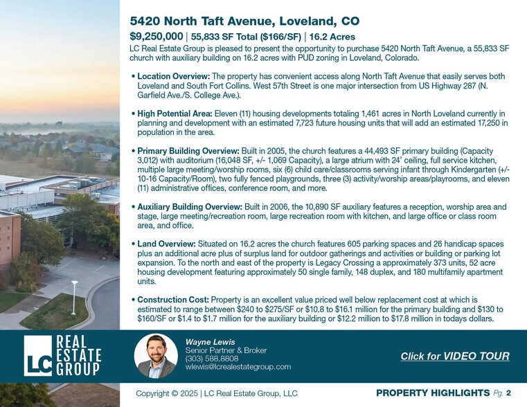 More Photos Of 5420 Taft Ave, Loveland Religious Facility For Sale