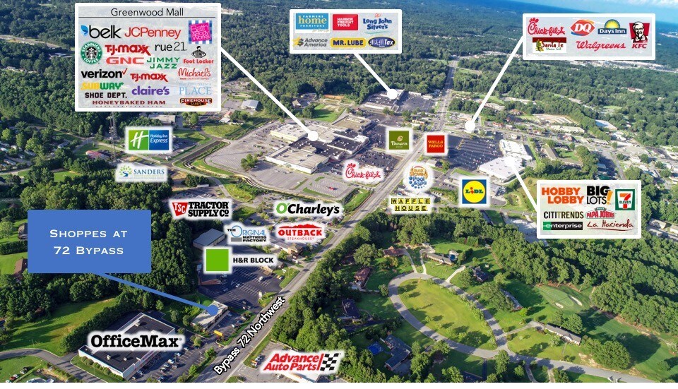 More Photos Of 474 Bypass 72 NW, Greenwood Freestanding For Lease