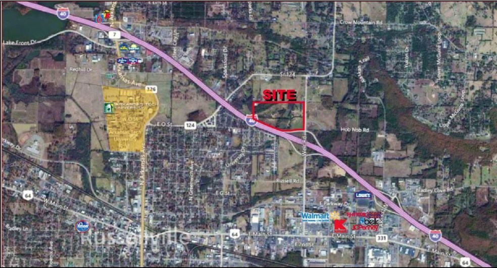 More Photos Of Weir Road & I-40 Right, Russellville Land For Lease
