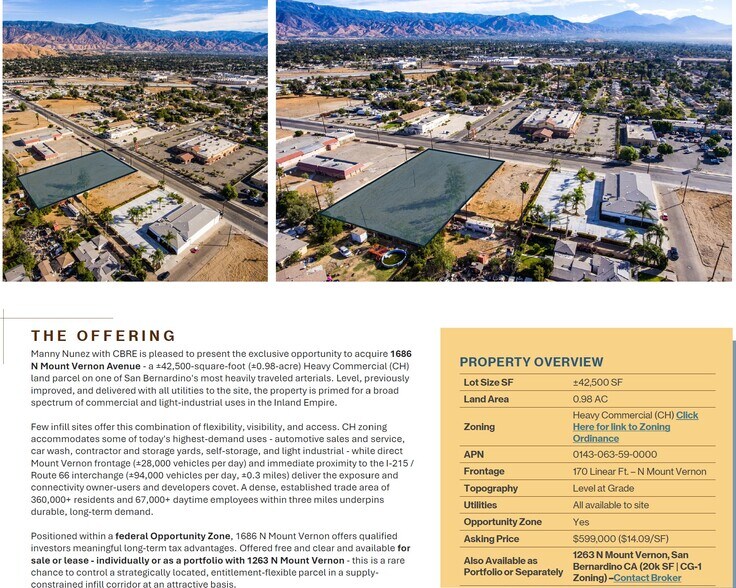 More Photos Of 1686 N Mt. Vernon Ave, San Bernardino Land For Sale
