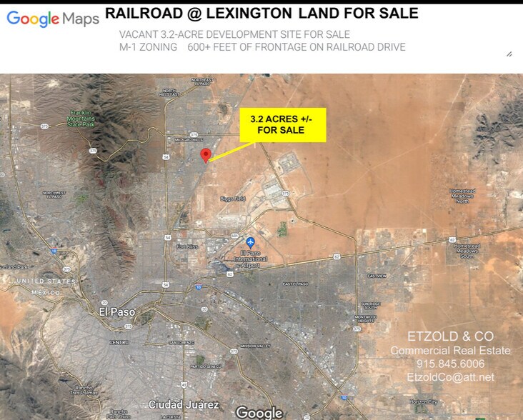More Photos Of Railroad Drive @ Lexington Drive, El Paso Land For Sale