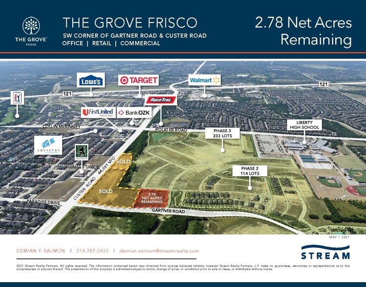 Primary Photo Of SWC Custer Rd & Gartner Rd @ Gartner Road, Frisco Land For Sale