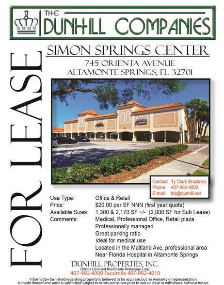 More Photos Of 745 Orienta Ave, Altamonte Springs Office For Lease
