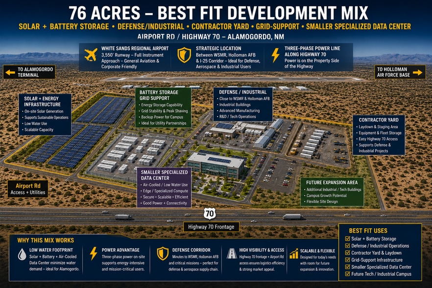 More Photos Of Hwy 70 Frontage w/dual access on Airport Rd, Alamogordo Land For Sale