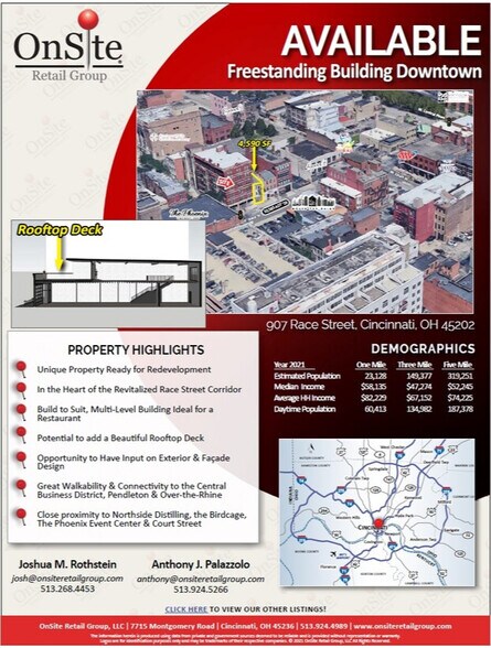 More Photos Of 907 Race St, Cincinnati Storefront Retail Residential For Lease