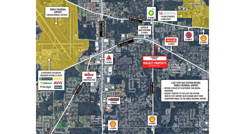 More Photos Of 7081 Airport Blvd, Mobile Freestanding For Sale
