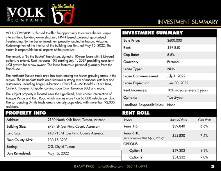 More Photos Of 2130 N Kolb Rd, Tucson Restaurant For Sale