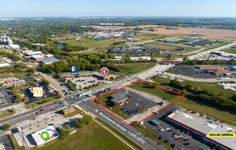 Primary Photo Of 502 W Mondamin St, Minooka Bank For Sale