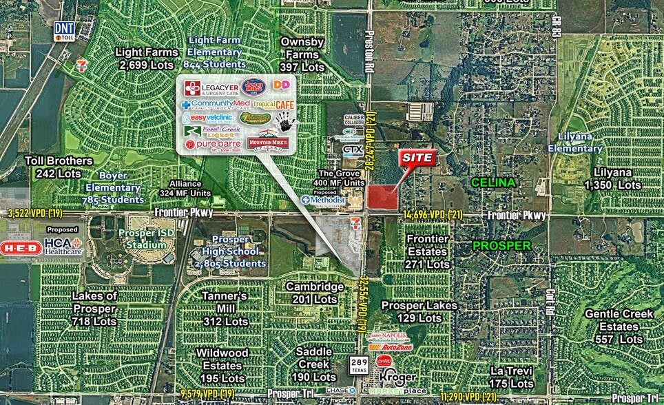 More Photos Of NEQ of Preston Rd @ Frontier Pkwy, Prosper Land For Sale