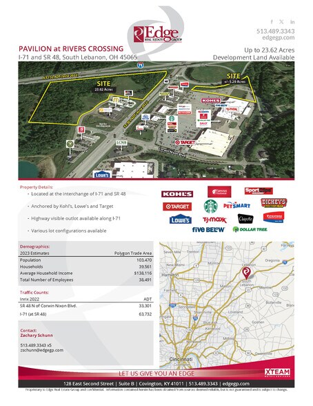 More Photos Of Rivers Crossing-I-71 & SR 48, S Lebanon 5.29 Acres, South Lebanon Land For Lease