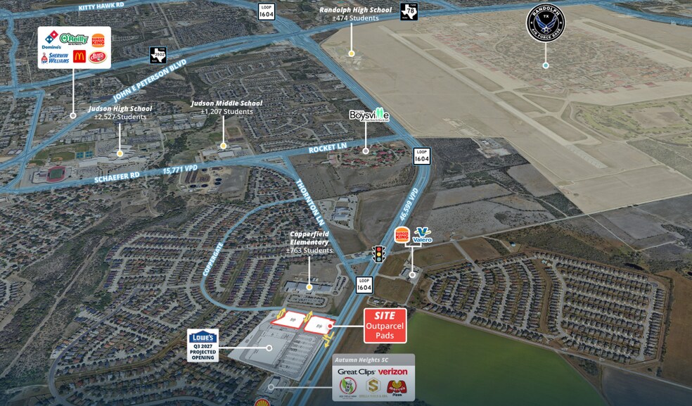 More Photos Of Lowe's Anchored Pad Sites, Converse Land For Sale