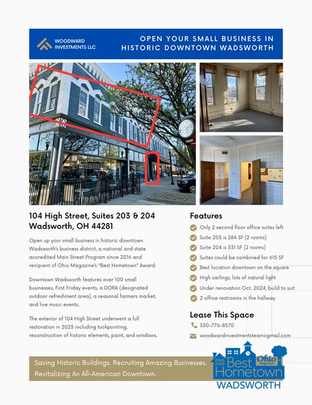 More Photos Of 102 High St, Wadsworth Storefront Retail Office For Lease