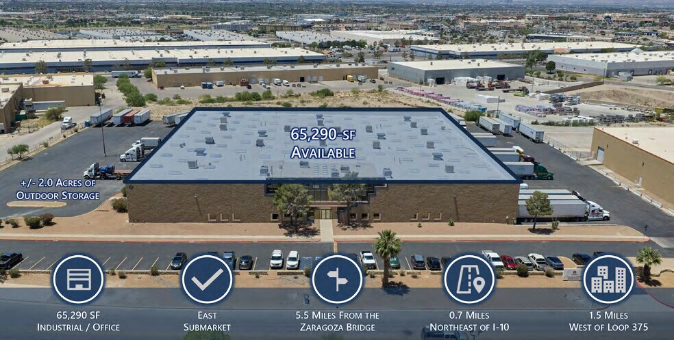 More Photos Of 1305 Henry Brennan Dr, El Paso Distribution For Lease