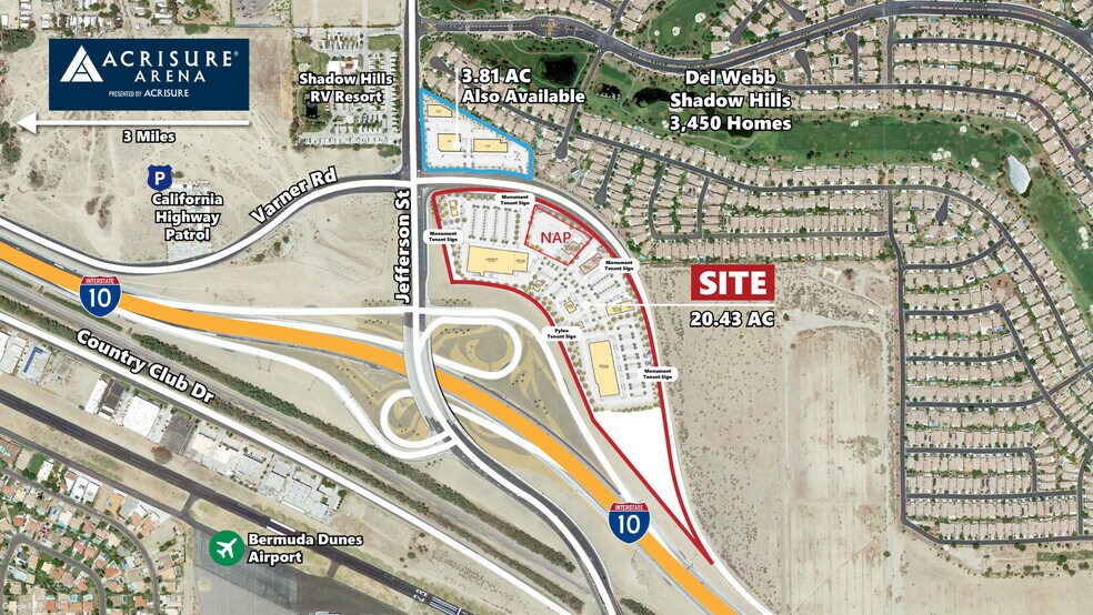 More Photos Of Jefferson St & I-10 Offramp, Indio Land For Sale