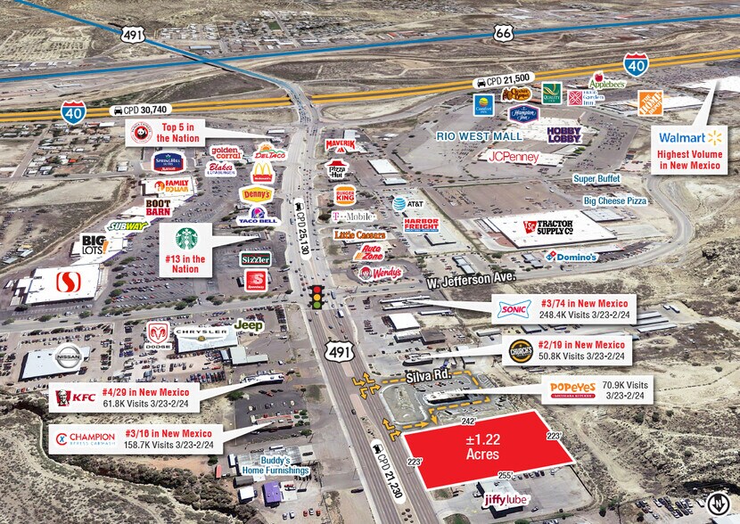 More Photos Of US Highway 491 @ J. Silva St, Gallup Land For Lease