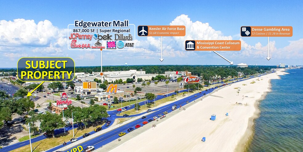 More Photos Of 2650 Beach Blvd, Biloxi Storefront For Sale