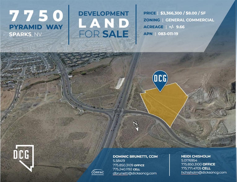 Primary Photo Of 7750 Pyramid Way, Sparks Land For Sale