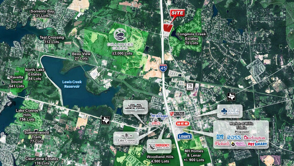 More Photos Of I-45 & Calvary Rd @ Calvary Rd, Willis Land For Sale