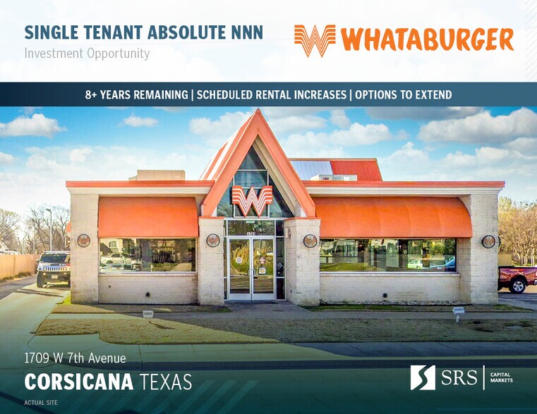 Primary Photo Of 1709 W 7th Ave, Corsicana Fast Food For Sale