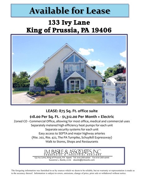 More Photos Of 133 Ivy Ln, King Of Prussia Office Residential For Lease