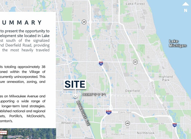 More Photos Of N Milwaukee Ave & Deerfield Parkway, Riverwoods Land For Sale