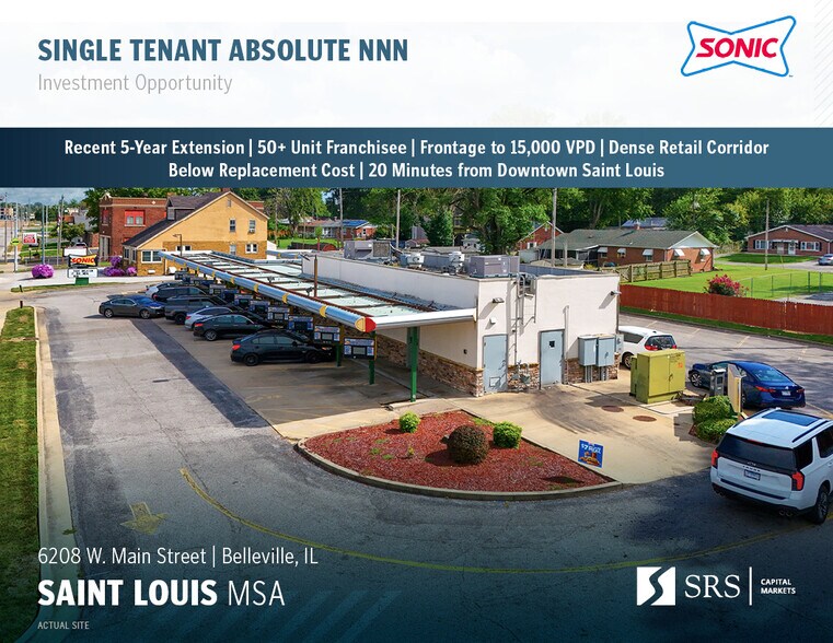 Primary Photo Of 6208 W Main St, Belleville Fast Food For Sale