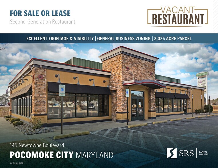 Primary Photo Of 145 Newtown Blvd, Pocomoke City Restaurant For Sale