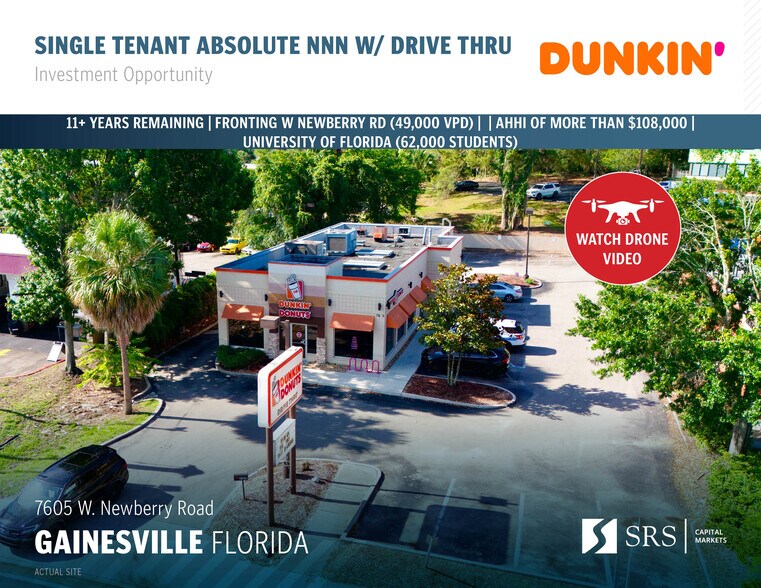Primary Photo Of 7605 W Newberry Rd, Gainesville Fast Food For Sale