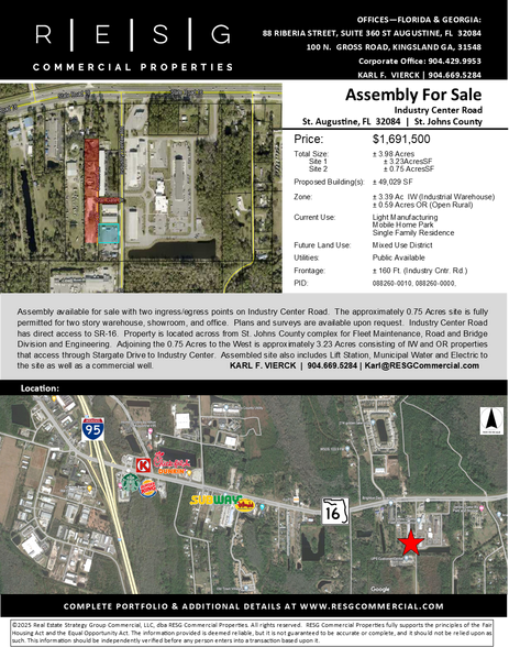 More Photos Of 00 Industry Center, Saint Augustine Land For Sale