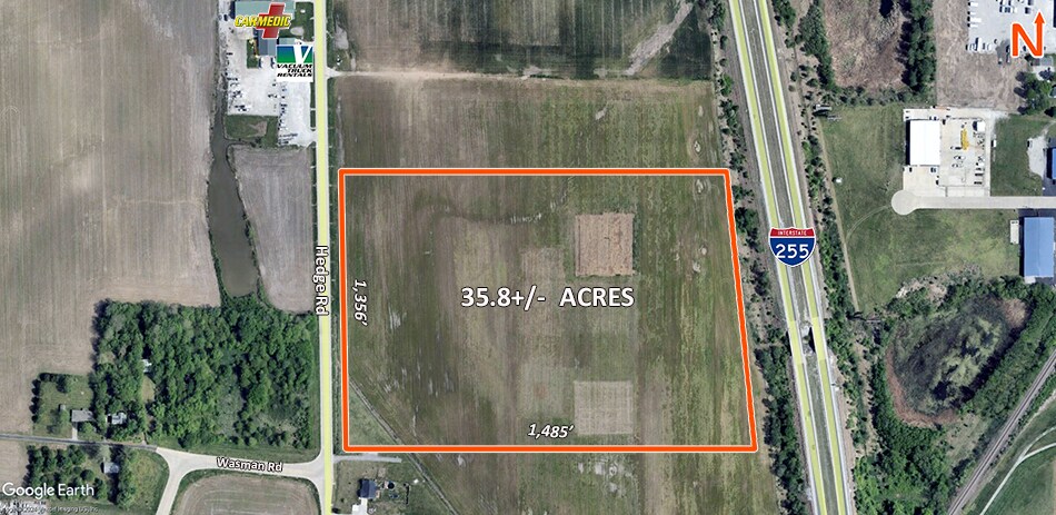 Primary Photo Of Hedge 35.8 Acre Development, Roxana Land For Sale