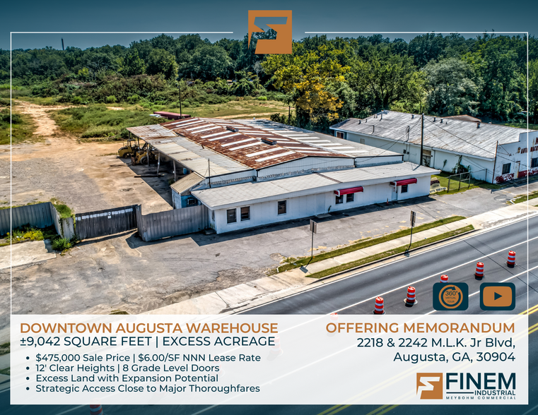 Primary Photo Of 2218 Martin Luther King Jr Blvd, Augusta Light Manufacturing For Sale