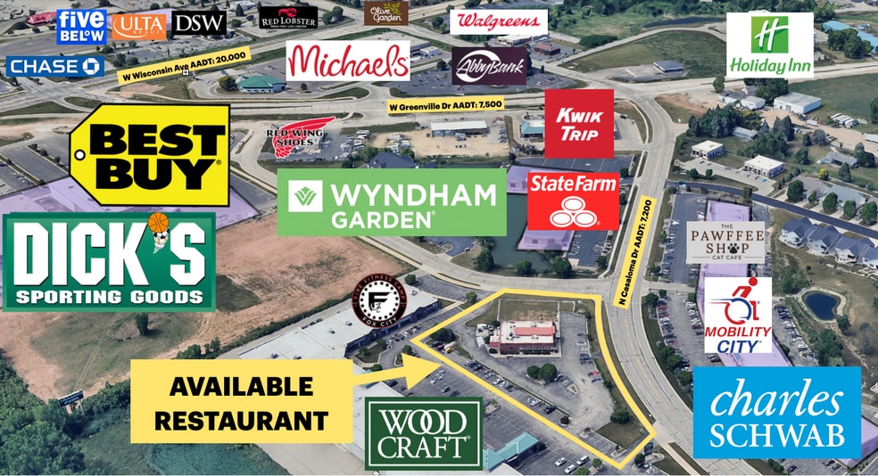 More Photos Of 1750 N Casaloma Dr, Appleton Restaurant For Lease