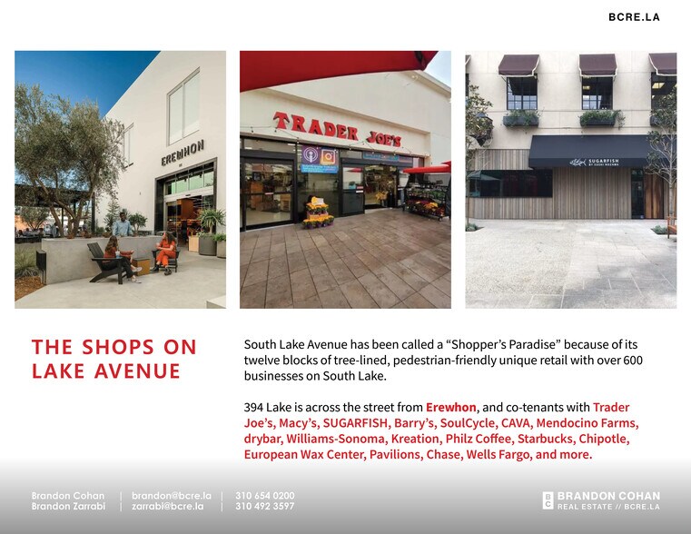 More Photos Of 396-400 S Lake Ave, Pasadena Storefront For Lease