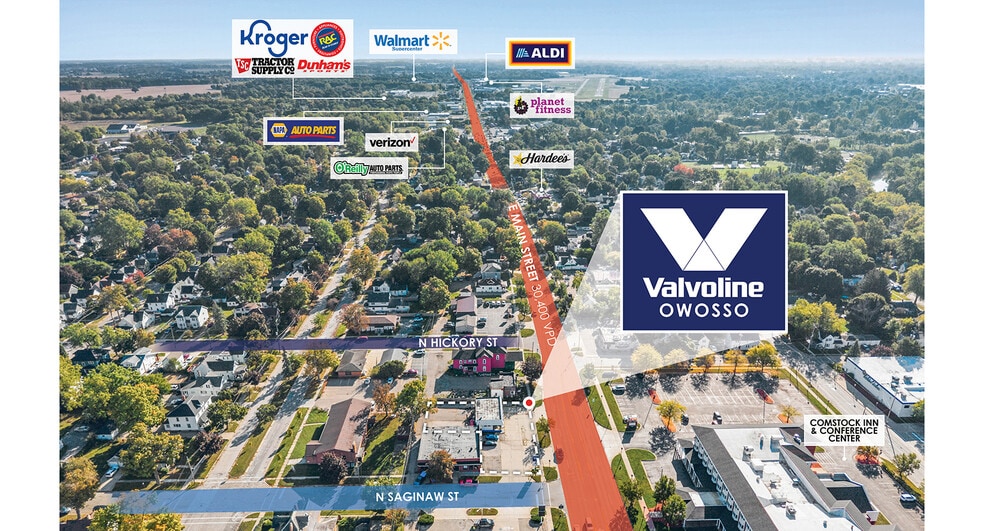 Primary Photo Of 301 E Main St, Owosso Auto Repair For Sale