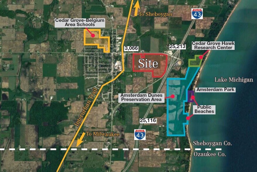 More Photos Of W2141 State Road 32, Cedar Grove Land For Sale