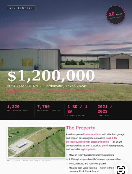 Primary Photo Of 20548 FM 901 Rd, Gordonville Flex For Sale