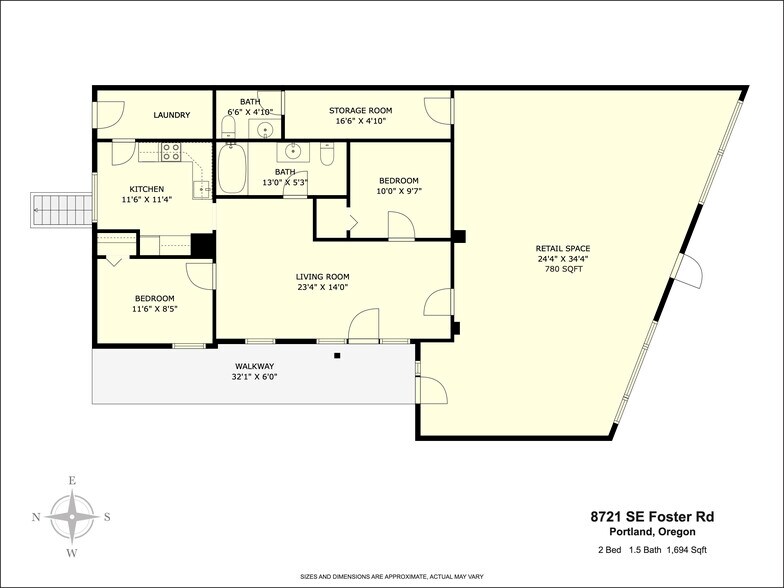 More Photos Of 8721 SE Foster Rd, Portland General Retail For Sale