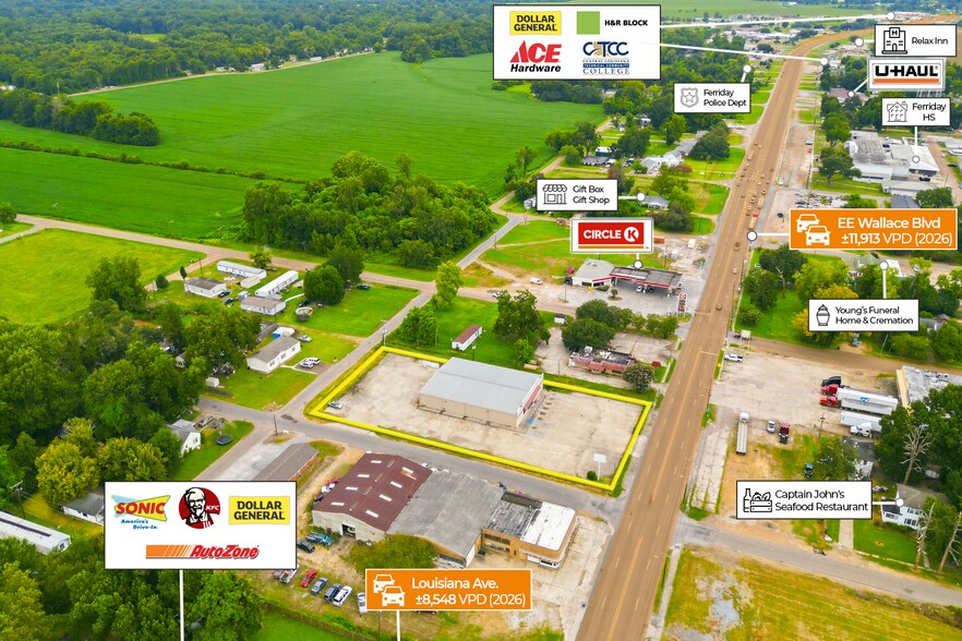 More Photos Of 504 N EE Wallace Blvd, Ferriday Storefront For Sale