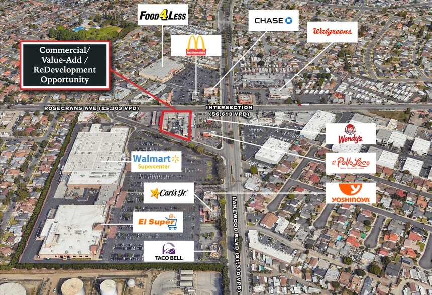 Primary Photo Of 8860 Rosecrans Ave, Downey General Retail For Sale