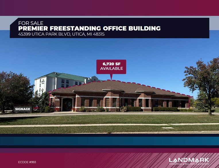 Primary Photo Of 45399 Utica Park Blvd, Utica Office For Sale