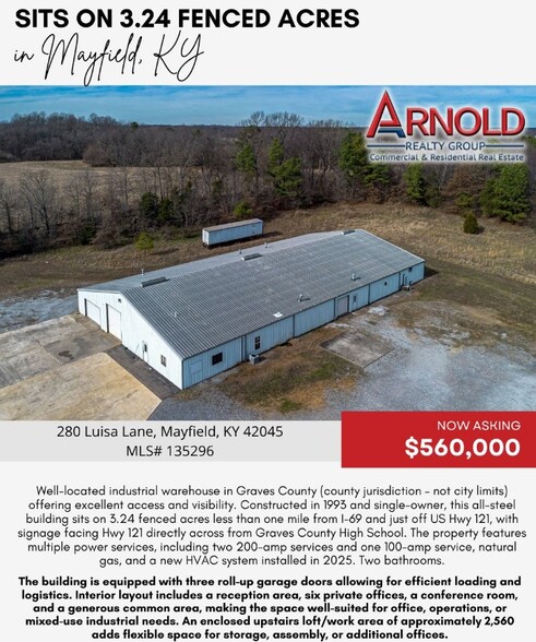 Primary Photo Of 280 Luisa Ln, Mayfield Warehouse For Sale