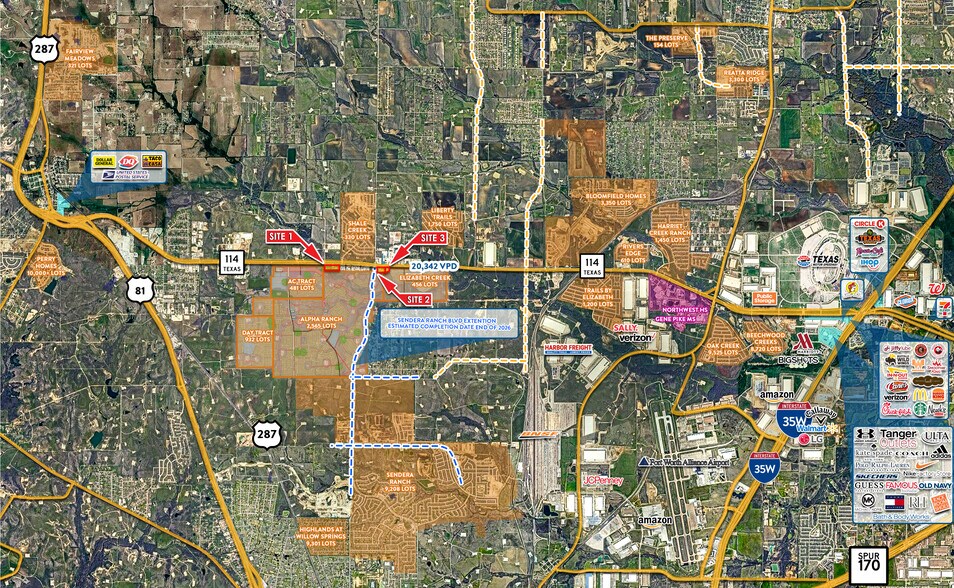 More Photos Of SEC - Hwy. 114 & Sendera Ranch Blvd., Justin Land For Sale