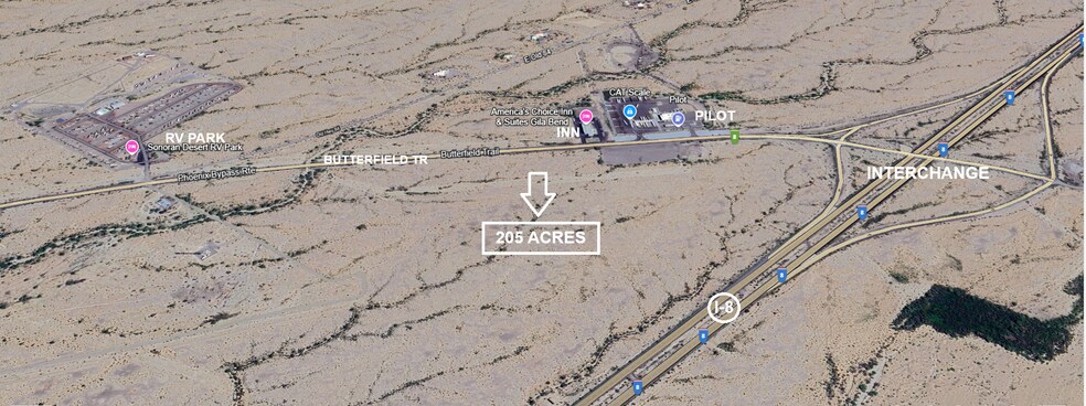 More Photos Of Butterfield Tr at I-8 Interchange, Gila Bend Land For Sale