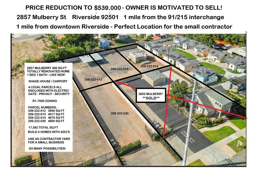 Primary Photo Of 2857 Mulberry St, Riverside Land For Sale