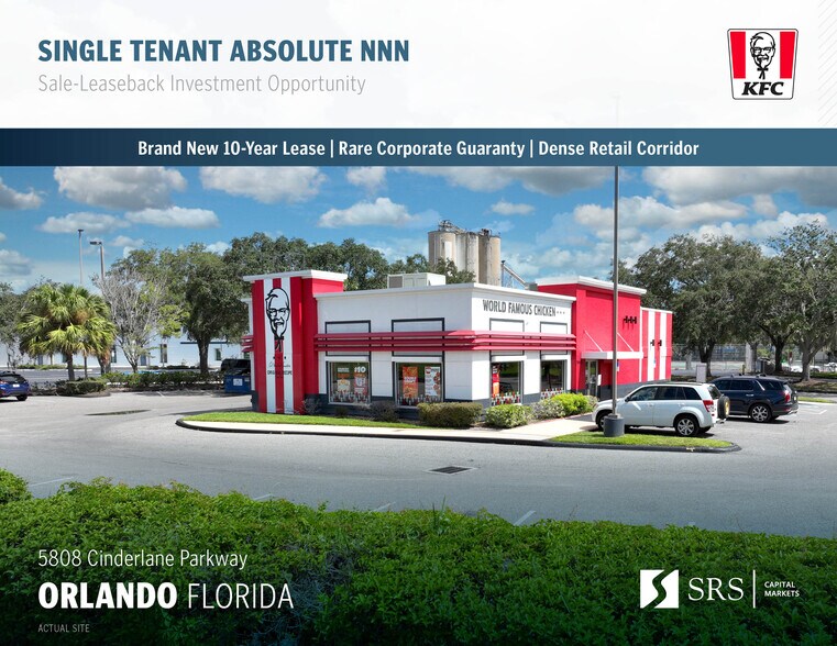 Primary Photo Of 5808 Cinderlane Pky, Orlando Fast Food For Sale