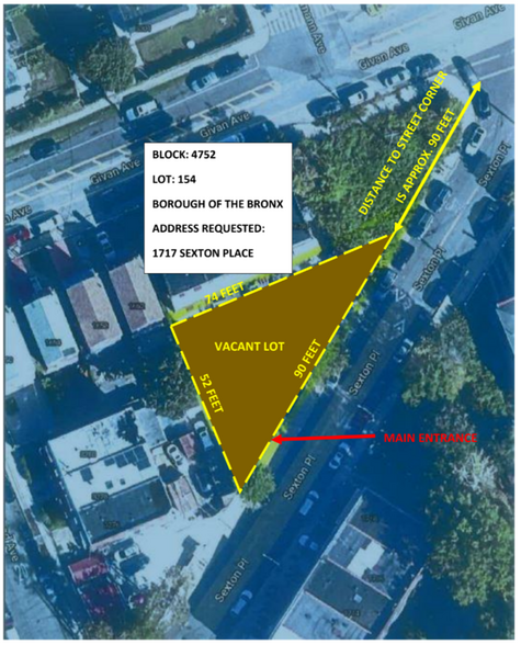 More Photos Of 1717 Sexton Pl, Bronx Land For Sale