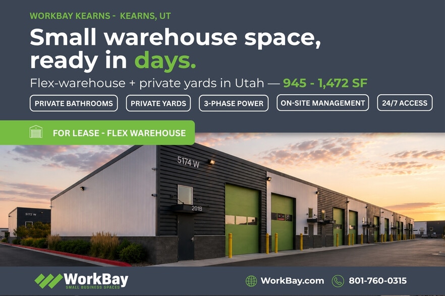 More Photos Of 5170-5176 W Liberator Dr, Kearns Warehouse For Lease